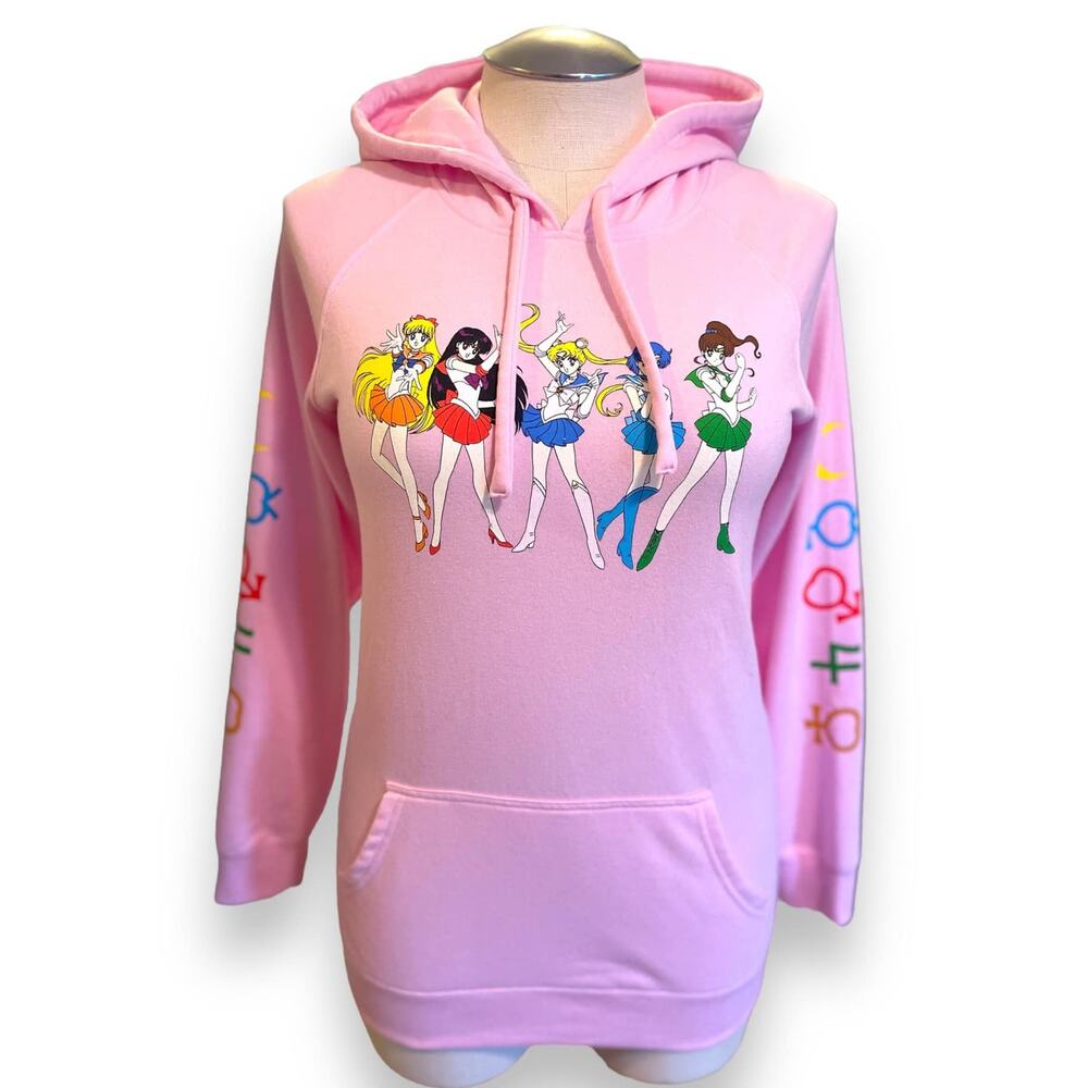 Torrid 2 (2X 18/20) Pink Sailor Moon Cozy Fleece Pullover Hoodie Sweatshirt Punk